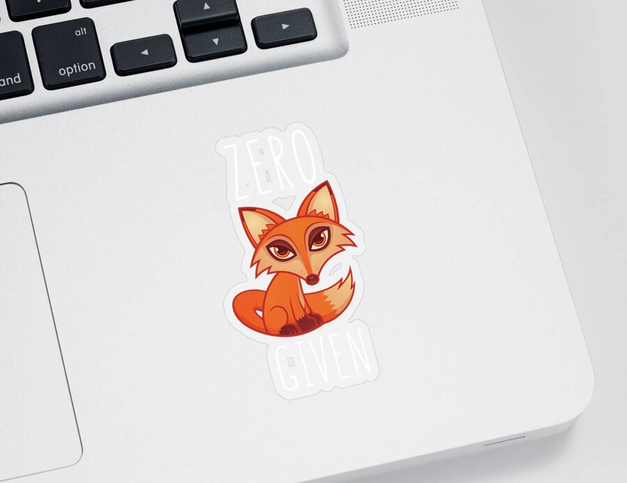 Animal Sticker featuring the digital art Zero Fox Given by John Schwegel