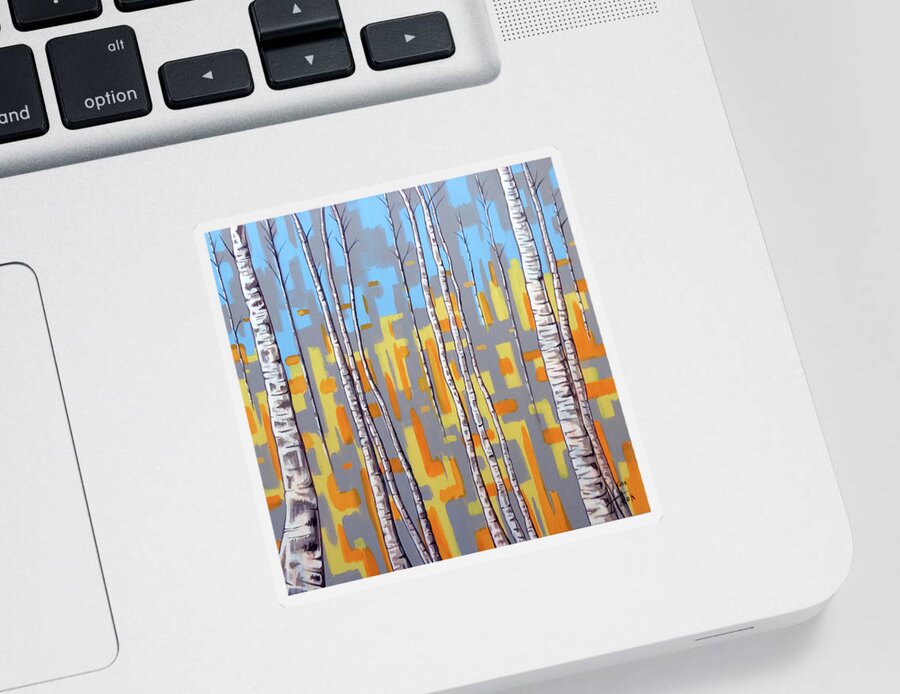Abstract Sticker featuring the painting Zhivago by Tara Hutton