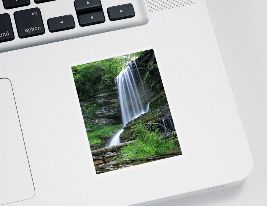 Landscape Sticker featuring the photograph Abrams Falls #2 by Chris Berrier