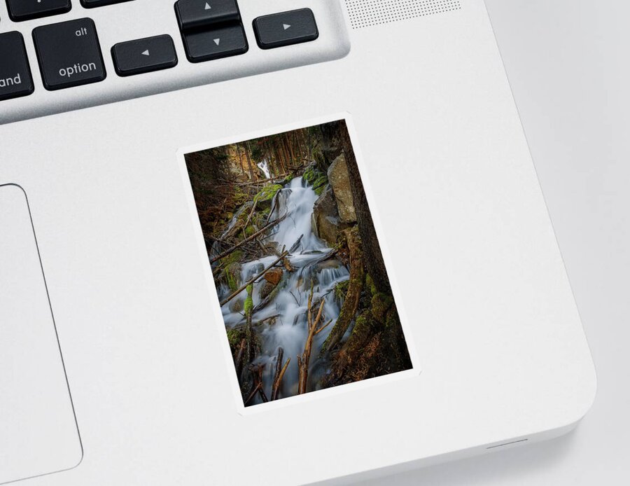 Landscape Sticker featuring the photograph Basin Falls #1 by Craig J Satterlee