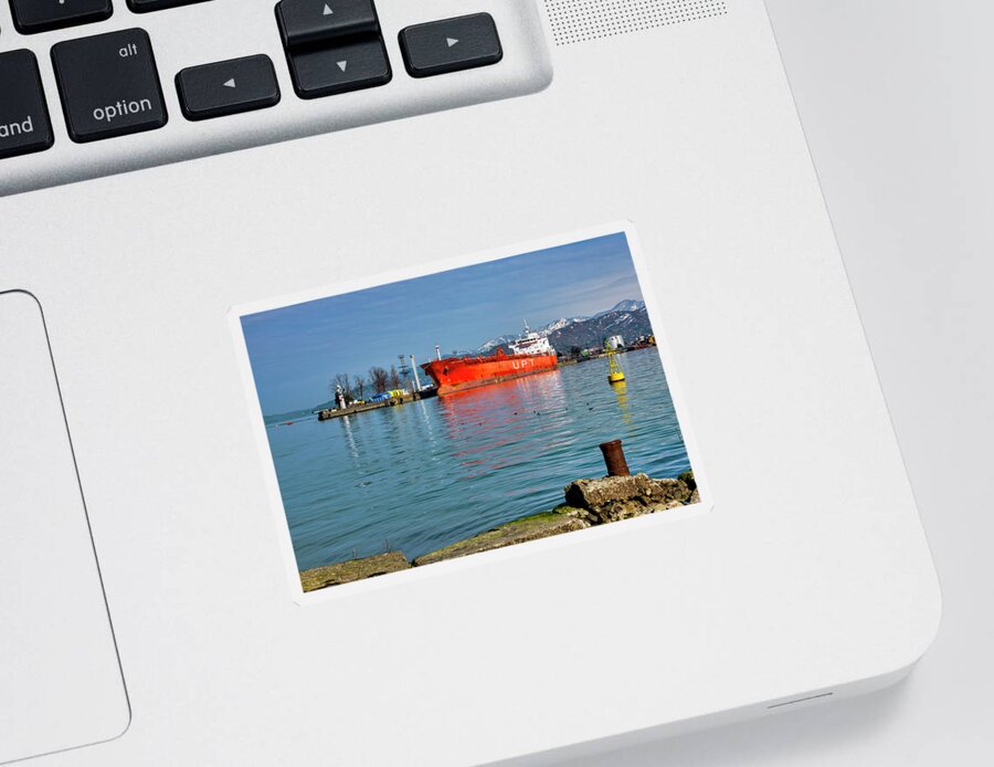 Batumi Sticker featuring the photograph Batumi sea port #1 by Fabrizio Troiani