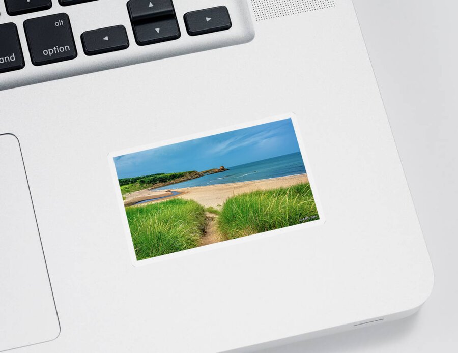 Atlantic Sticker featuring the photograph Beach at Margaree Harbour #2 by Ken Morris