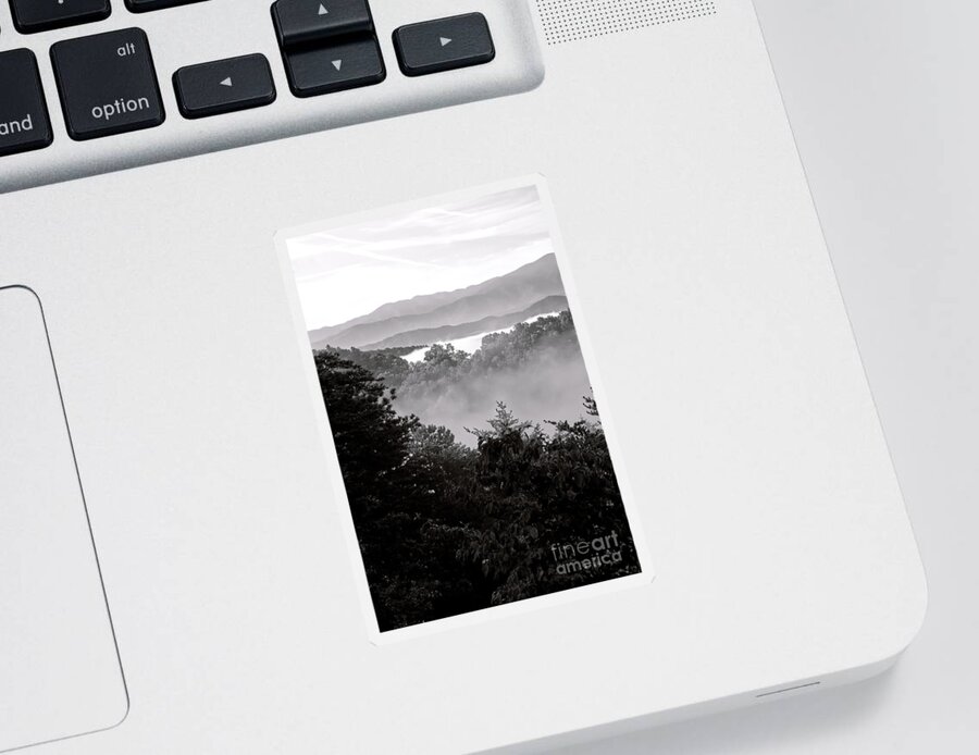Tennessee Sticker featuring the photograph Black And White Landscape #1 by Phil Perkins