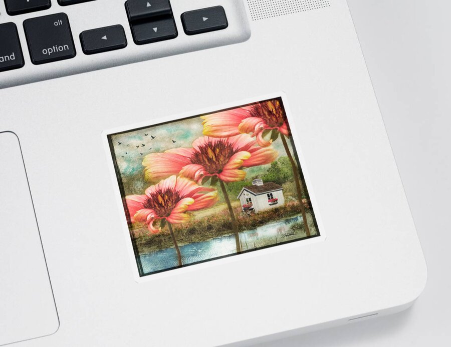 Flower Sticker featuring the photograph Covered in Love by Shara Abel