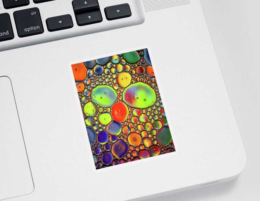 Colorful Sticker featuring the photograph Crowded Space by Elvira Peretsman