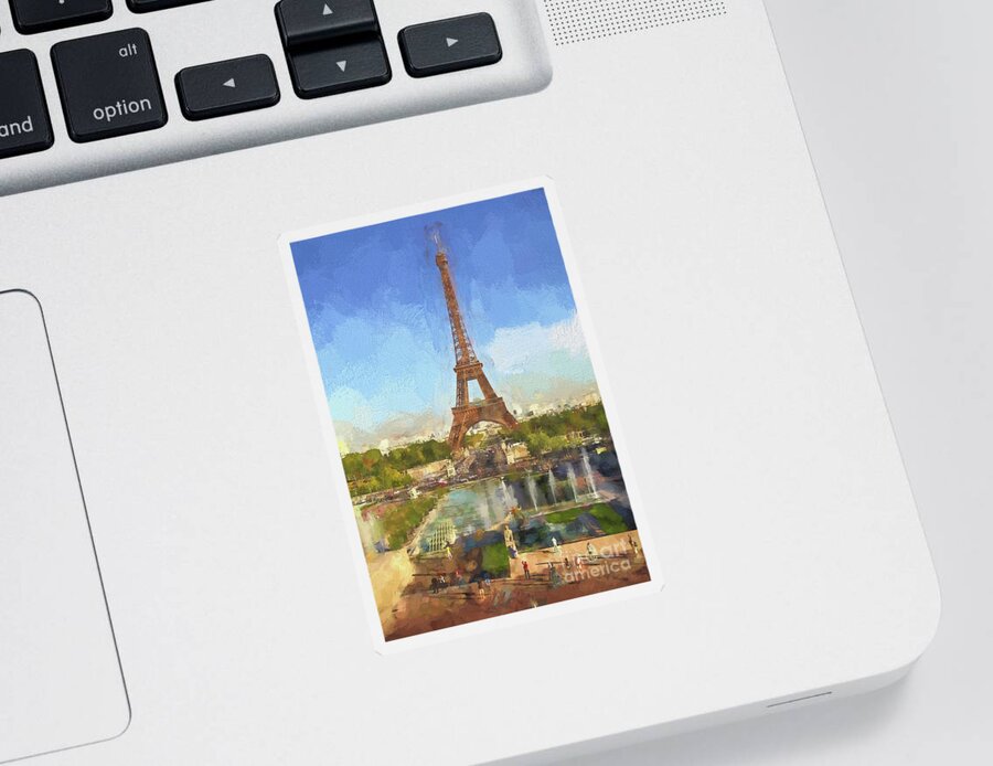 World Sticker featuring the photograph Eiffel tower in Paris by Patricia Hofmeester