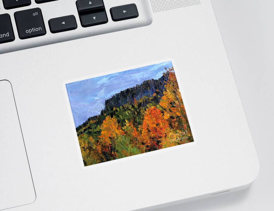 On The Top Sticker featuring the painting Fall #1 by Jieming Wang