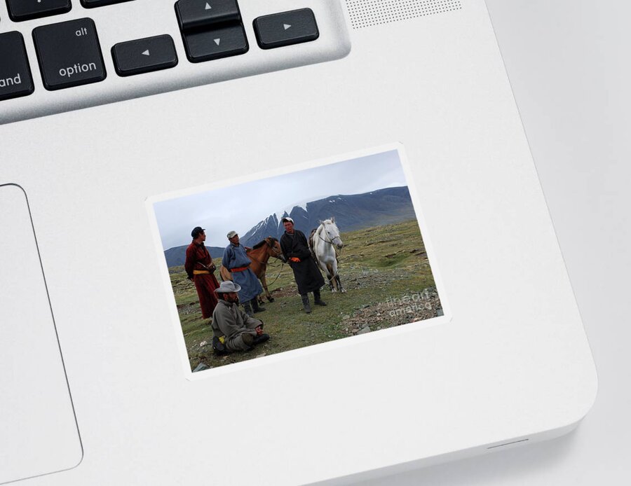 Herders Lifestyle Sticker featuring the photograph Herders lifestyle #1 by Elbegzaya Lkhagvasuren