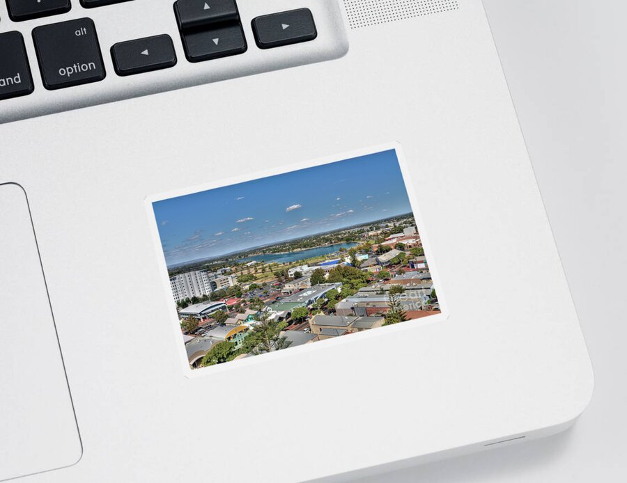Bunbury Sticker featuring the photograph Over the Rooftops, Bunbury, Western Australia #1 by Elaine Teague