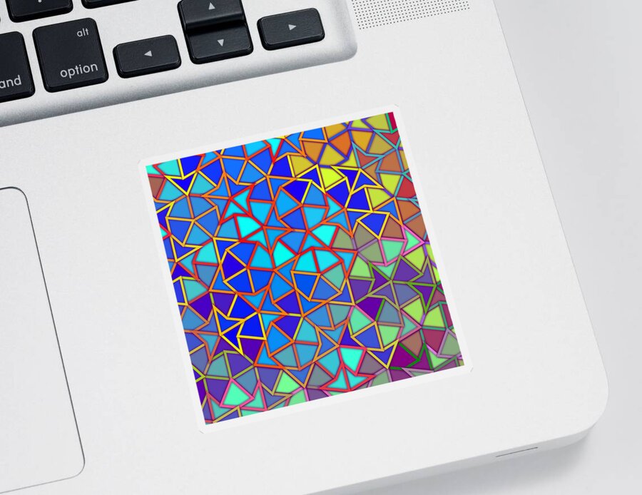 Abstract Sticker featuring the digital art Pattern 13 #1 by Marko Sabotin