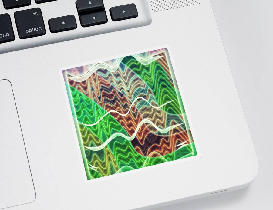Abstract Sticker featuring the digital art Pattern 27 #1 by Marko Sabotin