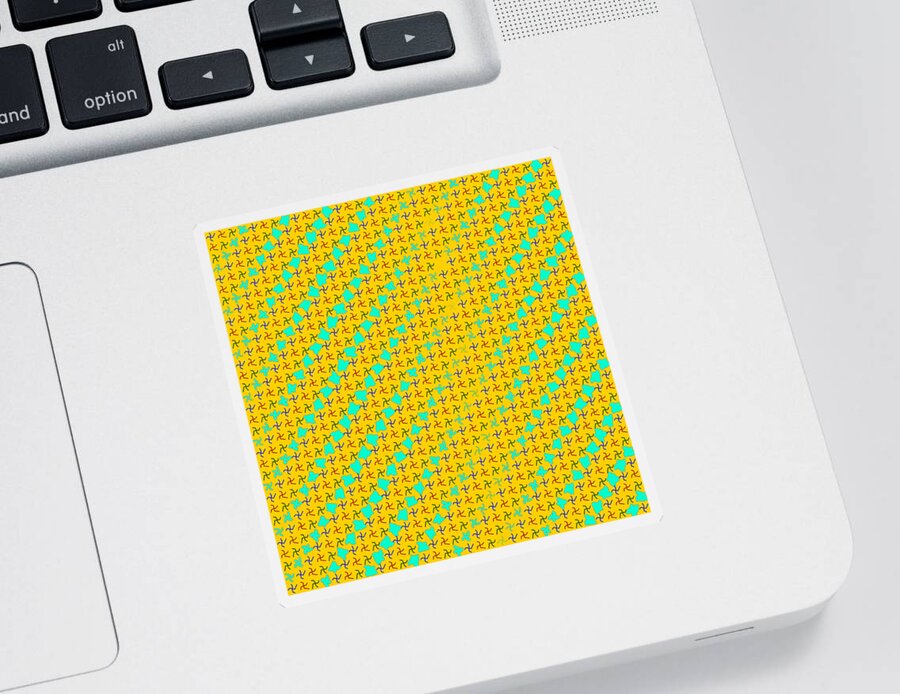Abstract Sticker featuring the digital art Pattern 8 by Marko Sabotin