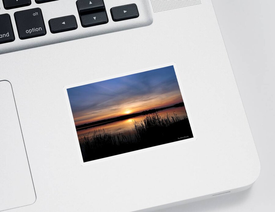 Lake Sticker featuring the photograph Peaceful Sunset #1 by Mary Walchuck