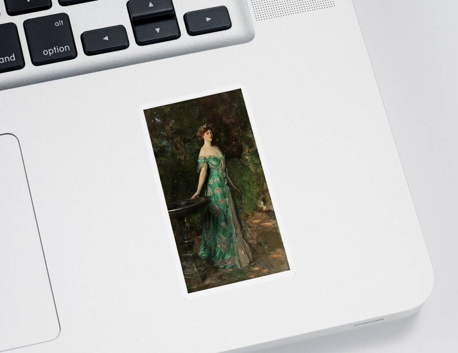 1983.12vintage Sticker featuring the painting Retrato de Millicent, duquesa de Sutherland #1 by MotionAge Designs