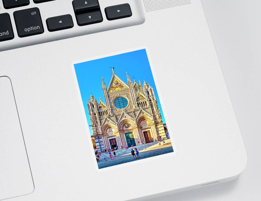 Italy Sticker featuring the photograph Siena Cathedral #1 by Fabrizio Troiani