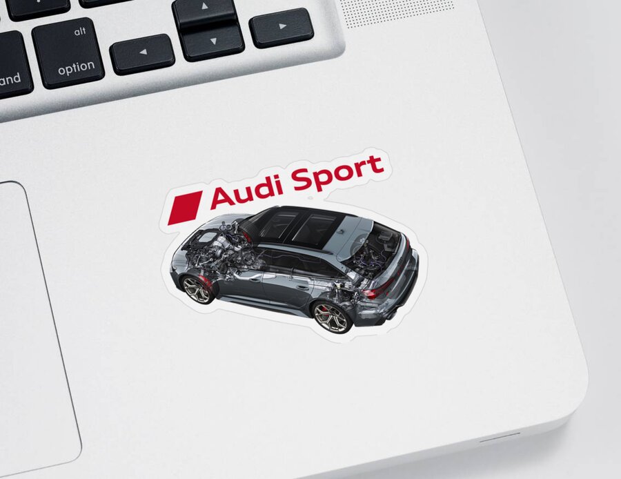 Super car from germany Audi RS6 Avant Performance #1 Sticker by Vladyslav  Shapovalenko - Pixels