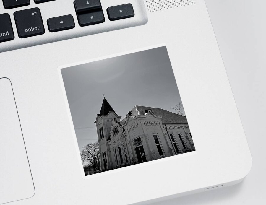 Church Sticker featuring the photograph The Light BW by Lee Darnell