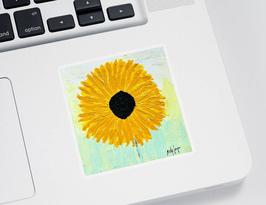Sunflower Sticker featuring the painting The Sunflower by Medge Jaspan