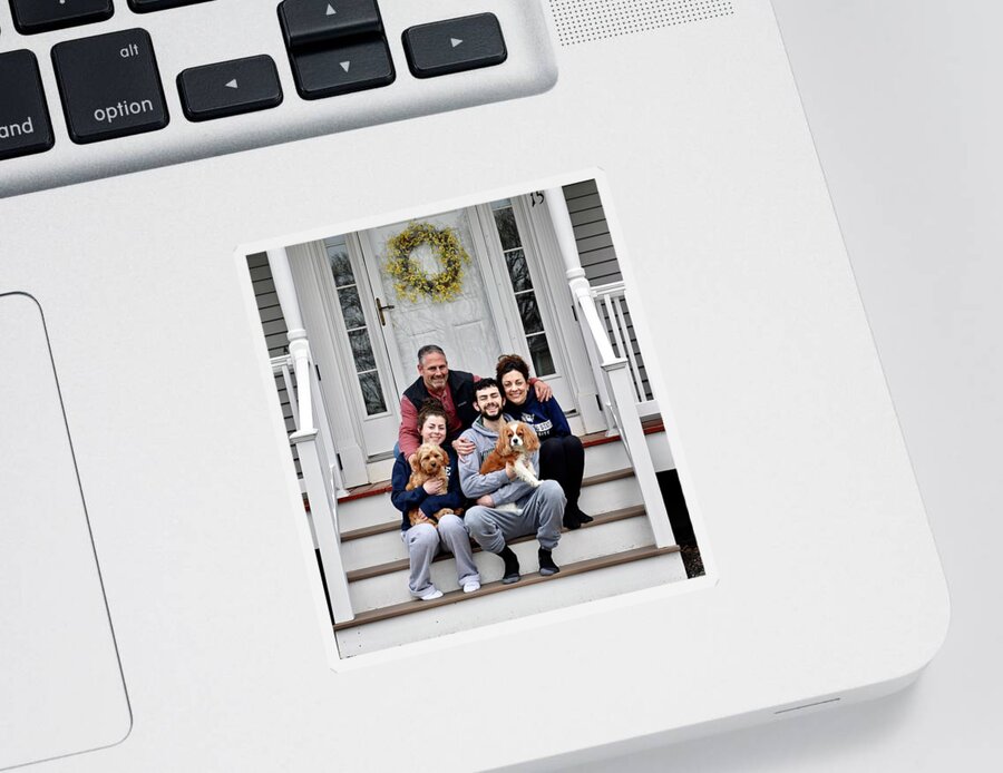  Family Sticker featuring the photograph The Wyman Family #2 by Monika Salvan
