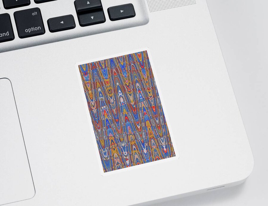 Tom Stanley Janca Hand Painted Abstract Abstracted #7713 Sticker featuring the digital art Tom Stanley Janca Hand Painted Abstract Abstracted #7713 #1 by Tom Janca
