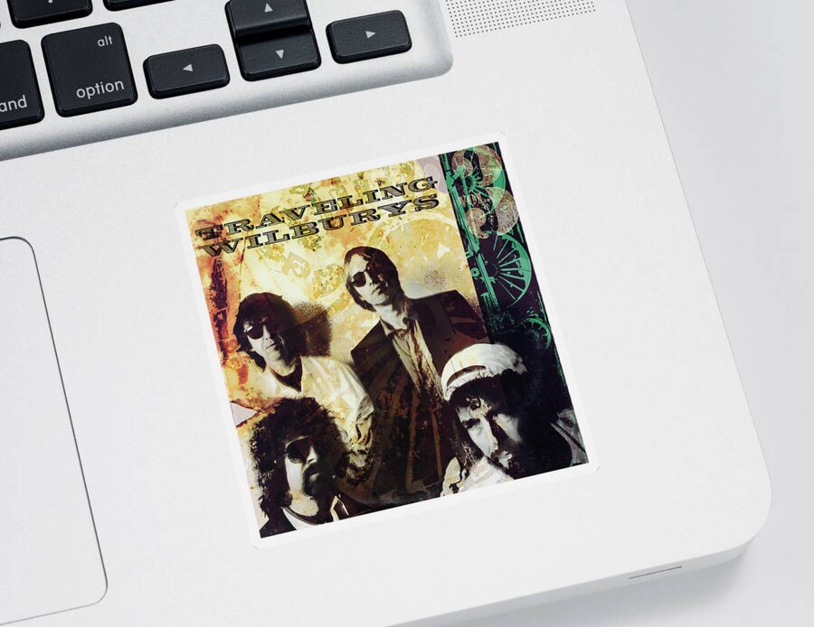 Traveling Wilburys Sticker featuring the mixed media Traveling Wilburys Vol. 3 #1 by Robert VanDerWal