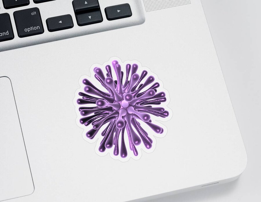 Virus Sticker featuring the digital art Virus by Michal Boubin