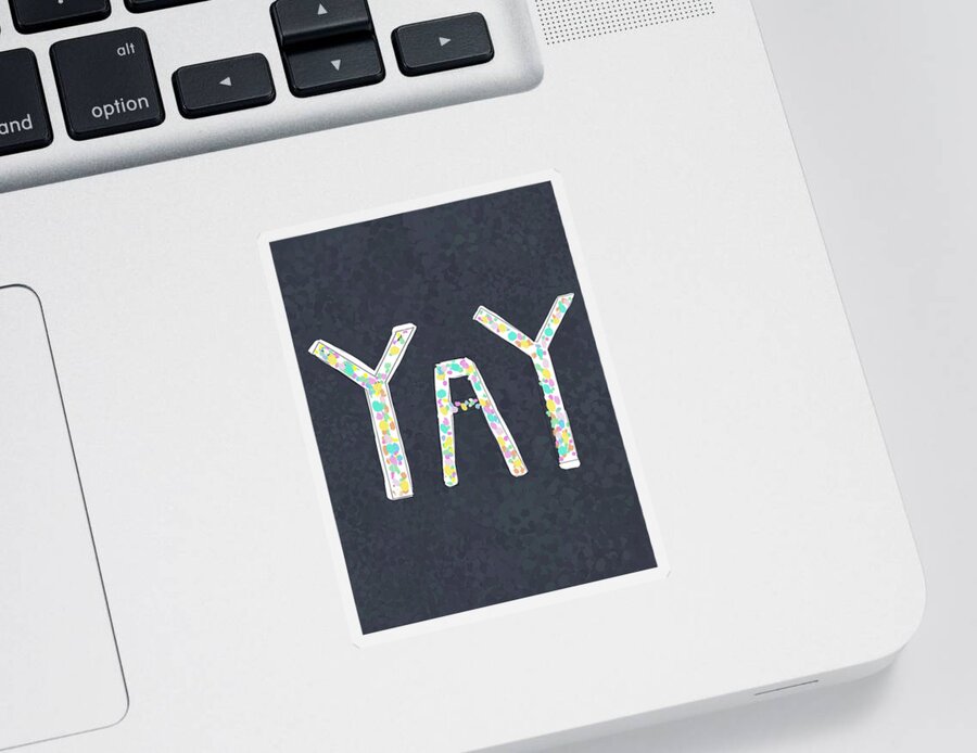 Congrats Sticker featuring the digital art Yaye by Ashley Rice