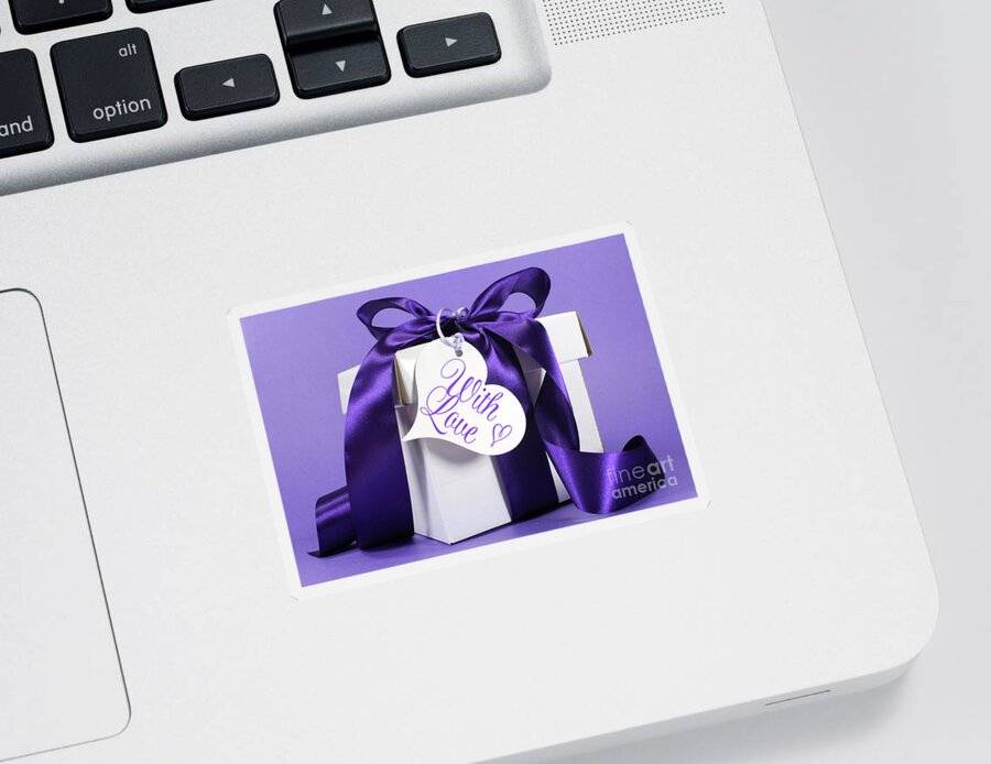 Gift Sticker featuring the photograph Holiday gift and wrapping #11 by Milleflore Images