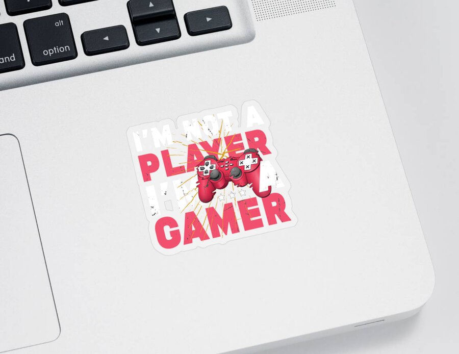 Gaming Sticker featuring the digital art Gaming Video Games Gamer by Mercoat UG Haftungsbeschraenkt