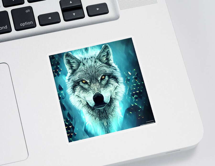 Alpha Wolf #16 Sticker by genXarts - Pixels