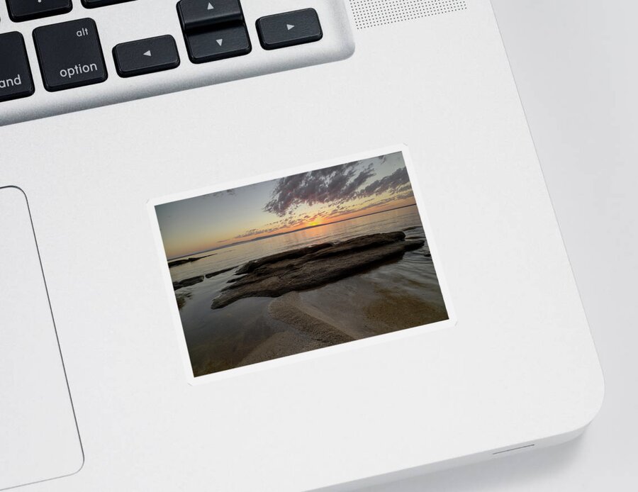 Sunrise Sticker featuring the photograph 1808rise2 by Nicolas Lombard
