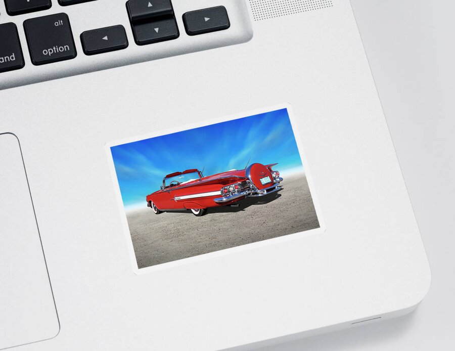 1960 Impala Sticker featuring the photograph 1960 Chevy Impala Convertible by Mike McGlothlen