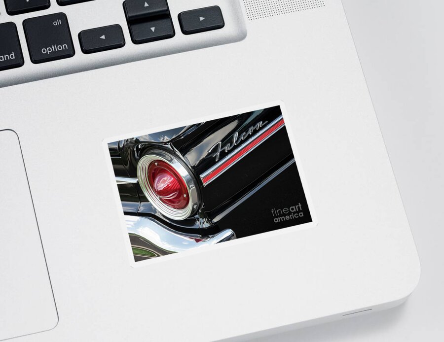 Ford Sticker featuring the photograph 1963 Falcon Taillight by Dennis Hedberg