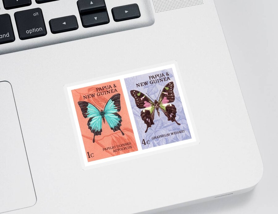 1966 Papua and New Guinea Butterfly Postage Stamps Digital Art by