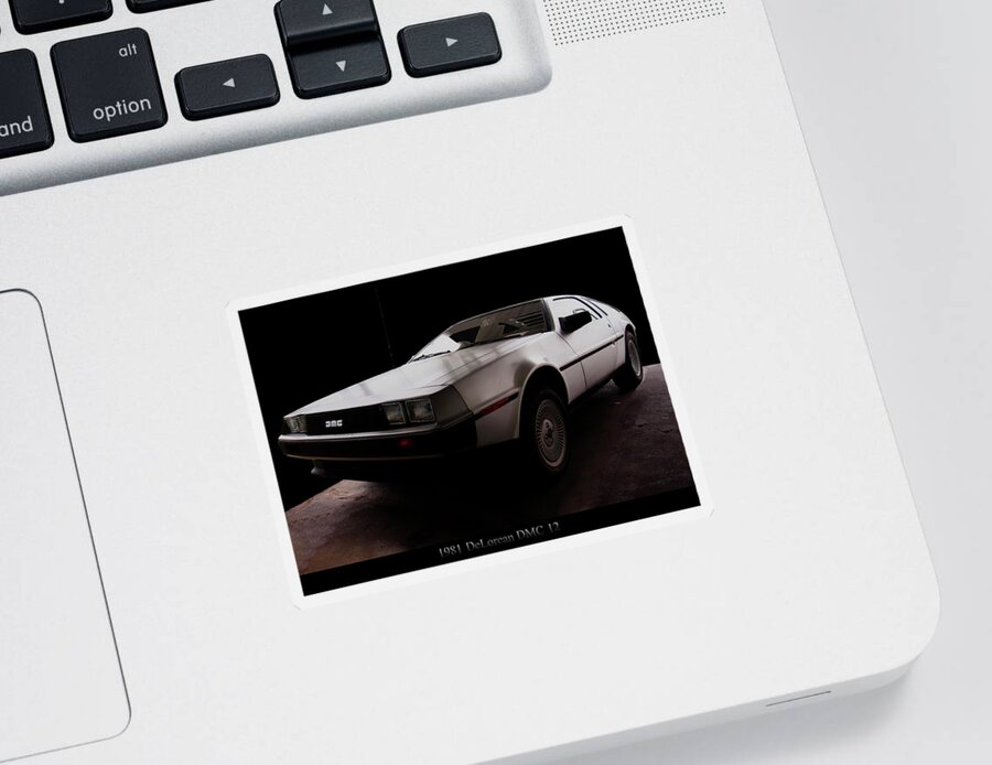 Classic Cars Sticker featuring the photograph 1981 DeLorean DMC 12 by Flees Photos