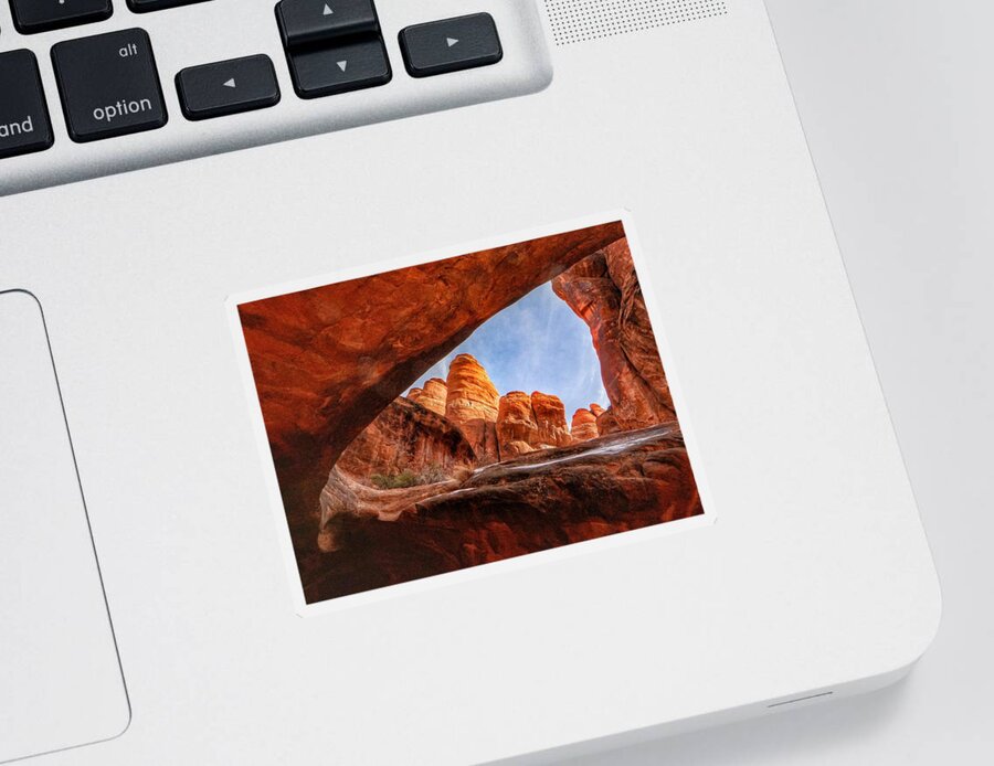 Arches Sticker featuring the photograph Arches National Park by Katie Dobies