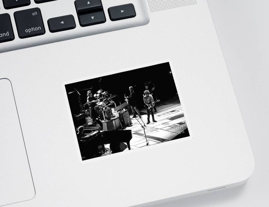Singer Sticker featuring the photograph Bob Dylan and Tom Petty #2 by Concert Photos