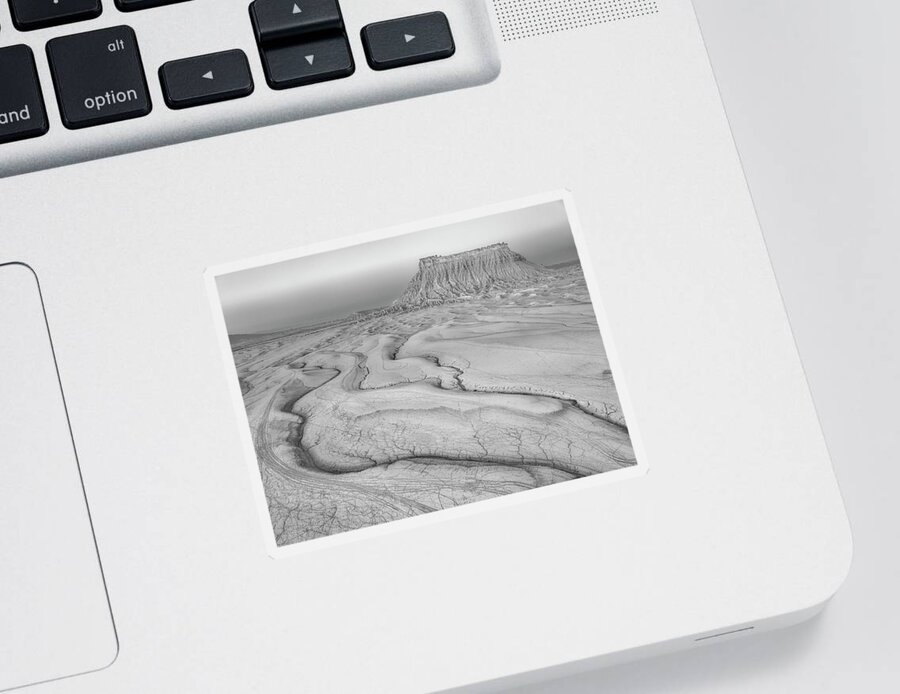 Factory Butte Sticker featuring the photograph Factory Butte Utah by Susan Candelario