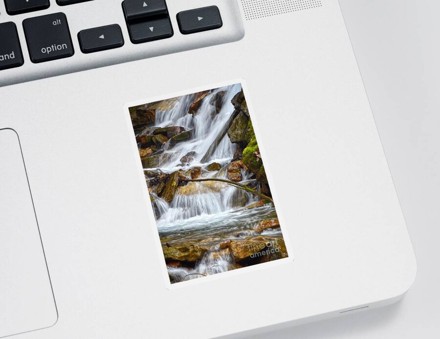 Waterfall Sticker featuring the photograph Falling Water by Phil Perkins