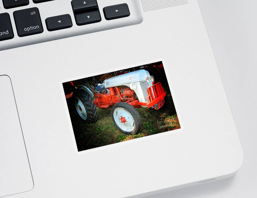 Ford Tractor Sticker featuring the photograph Ford Tractor by Mike Eingle