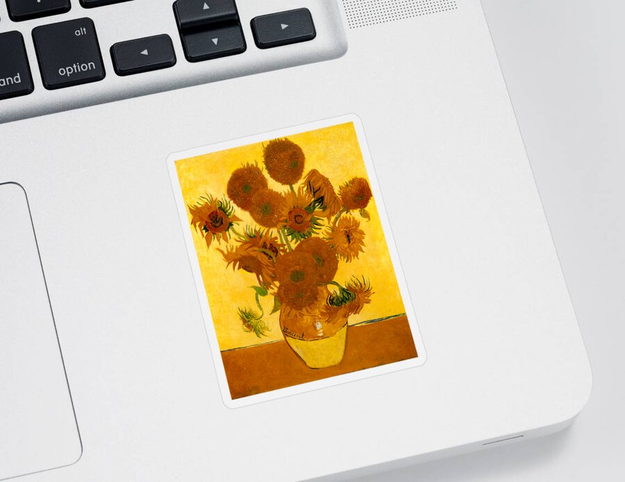 Van Gogh Sticker featuring the painting Sunflowers 1888 by Vincent van Gogh