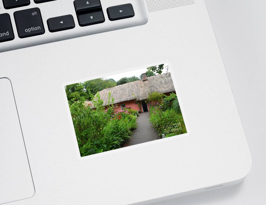 Thatched Cottage Sticker featuring the photograph The Old Thatched home #2 by Joe Cashin