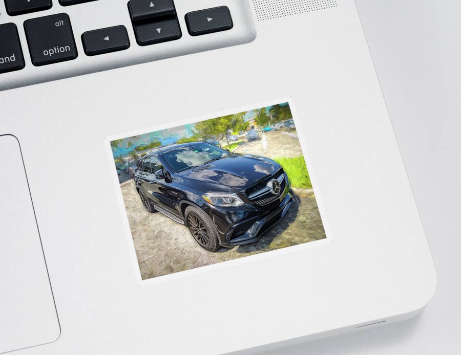 2018 Black Mercedes-benz Gle Amg 63 S Coupe Sticker featuring the photograph 2018 Black Mercedes-Benz GLE AMG 63 S Coupe X103 by Rich Franco