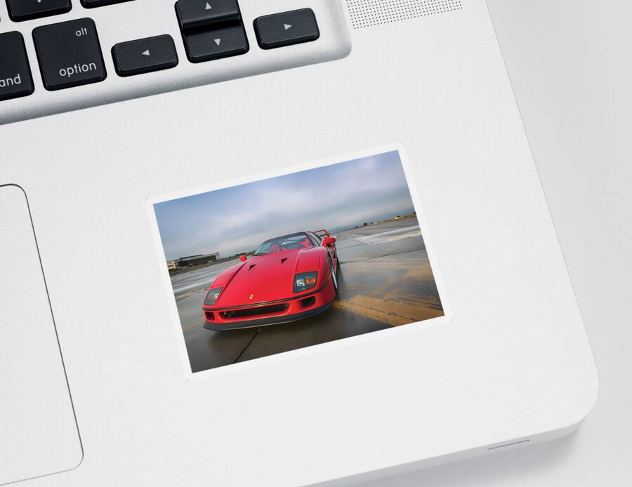 Ferrari Sticker featuring the photograph #Ferrari #F40 #Print #24 by ItzKirb Photography