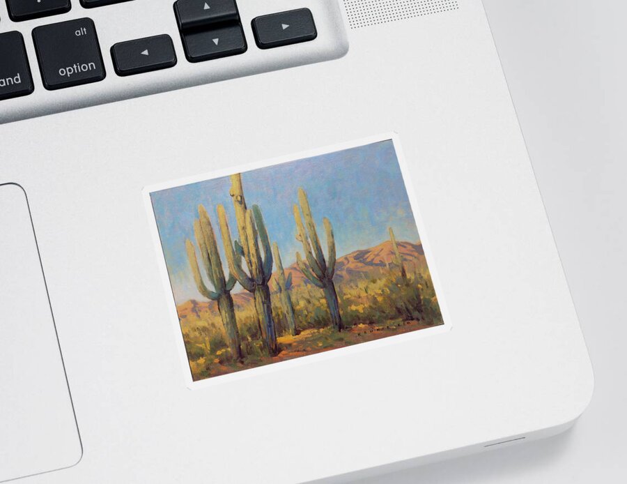 Southwest Sticker featuring the painting The Guardians by Konnie Kim