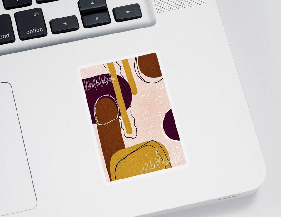 Abstrakt Sticker featuring the digital art Abstract Painting #3 by Nomi Morina