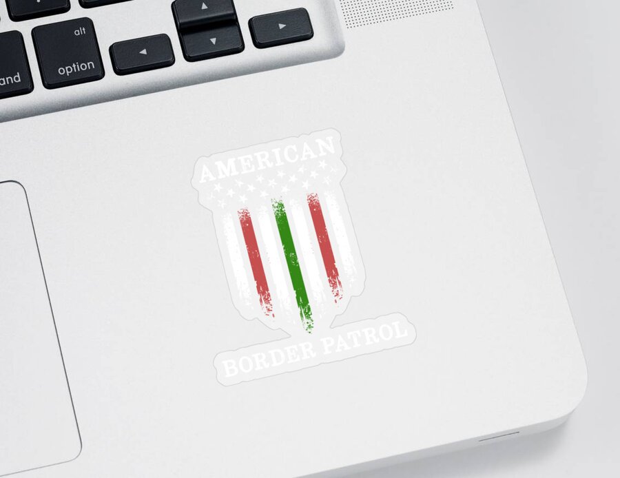 Border Patrol Sticker featuring the digital art Border Patrol Agent Thin Green Line by Mercoat UG Haftungsbeschraenkt