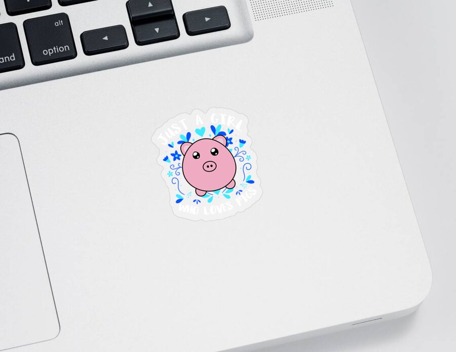 Pig Sticker featuring the digital art Pig Farm Farmer by Mercoat UG Haftungsbeschraenkt