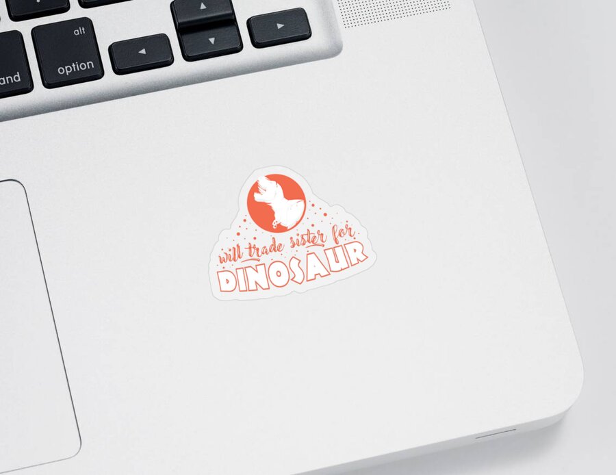 Dino Sticker featuring the digital art Dino Dinosaur by Mercoat UG Haftungsbeschraenkt