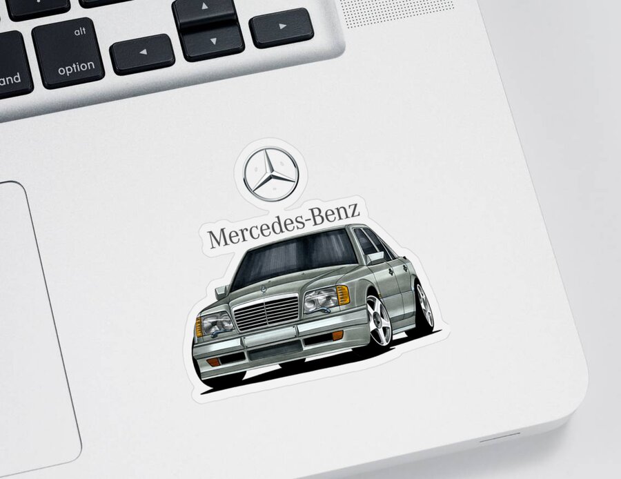 Mercedes-Benz 500 E W124 5.0L V8 created in close cooperation with Porsche  #1 Sticker by Vladyslav Shapovalenko - Pixels